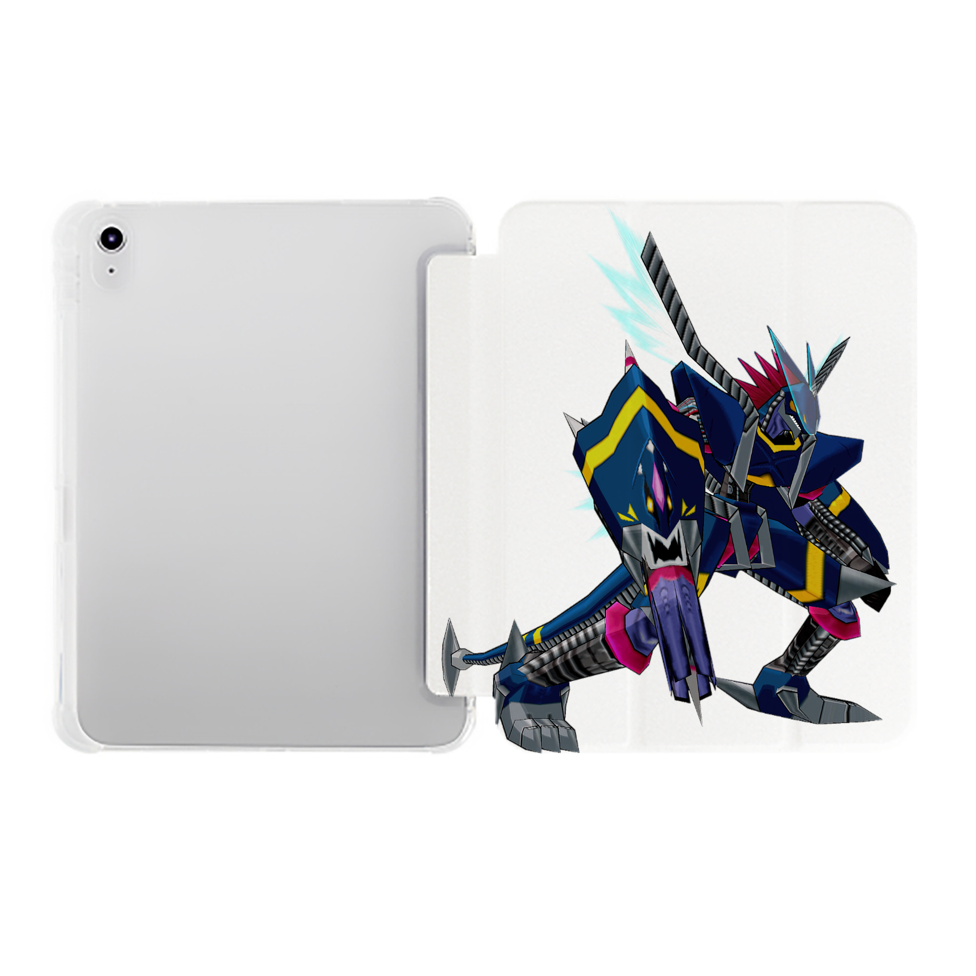 （画像用） Digimon デジタルモンスター/デジモン IPad ケース ペン収納付き 三つ折りスタンド PUレザー×シリコン 対応機種9.5/10.5/10.9インチ